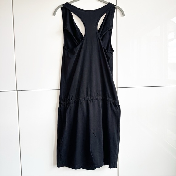 Standard James Perse Knit Dress Black Cowl Neck Size 2 Medium Racerback - Picture 2 of 7
